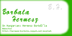 borbala hermesz business card